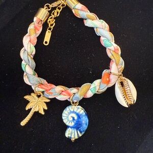 Colorful Braided Bracelet with Charms